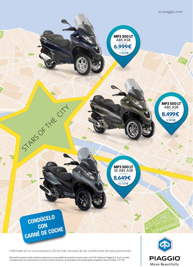Ofertas Piaggio MP3 Julio 2018