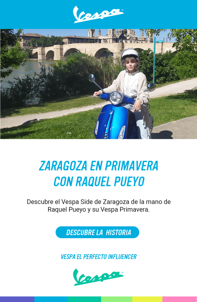Descubre el Vespa Side de Zaragoza de la mano de Raquel Pueyo y su Vespa Primavera.