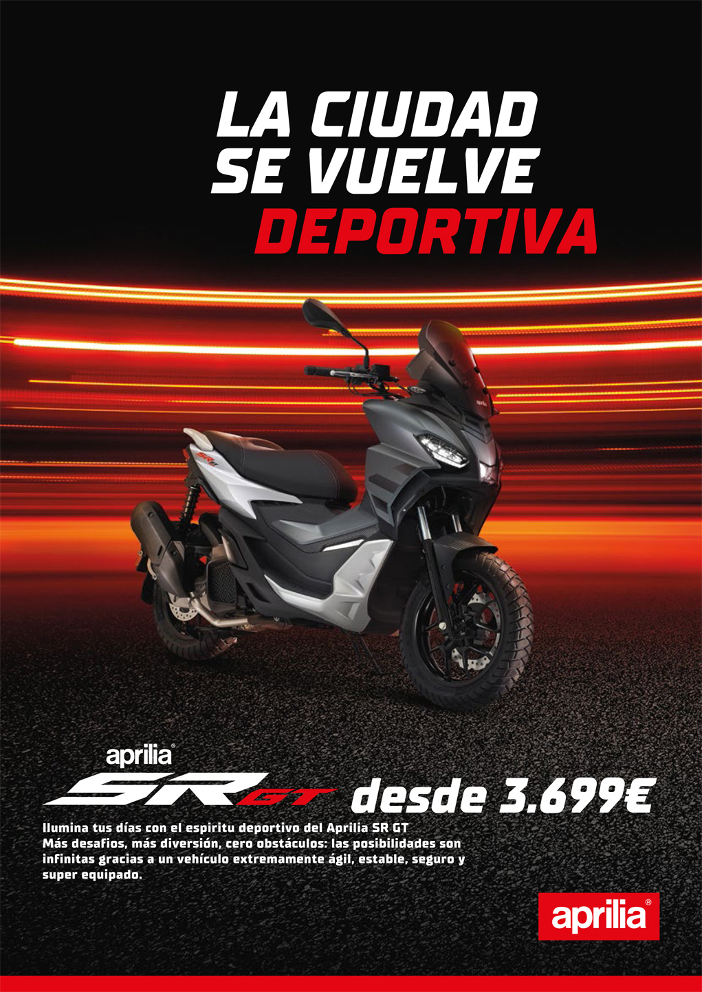 La ciudad se vuelve deportiva con la Aprilia SR GT en Vespa Roma